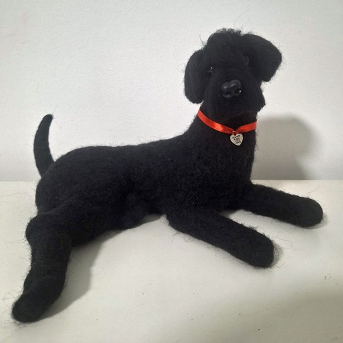 Schnauzer hund filzfigur - ,,