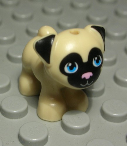 Lego figur friends hund mops - lego,