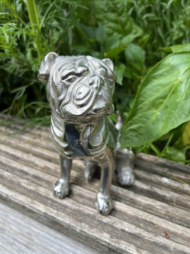 Edle mops figur silberfarben - silberfarben,