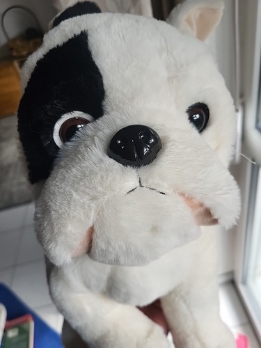 Mops kuscheltier weiß - kuscheltier,, mit