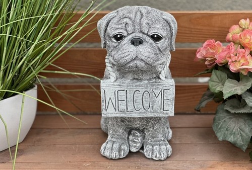 Frostfeste steinfigur mops - frostfeste,