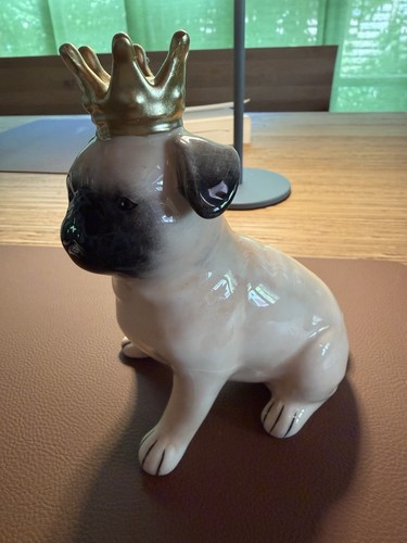 Mops porzellan figur - porzellan,