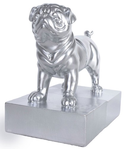 Silber hundefigur mops - silber,