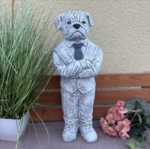 Steinfigur mops gentleman - mops,