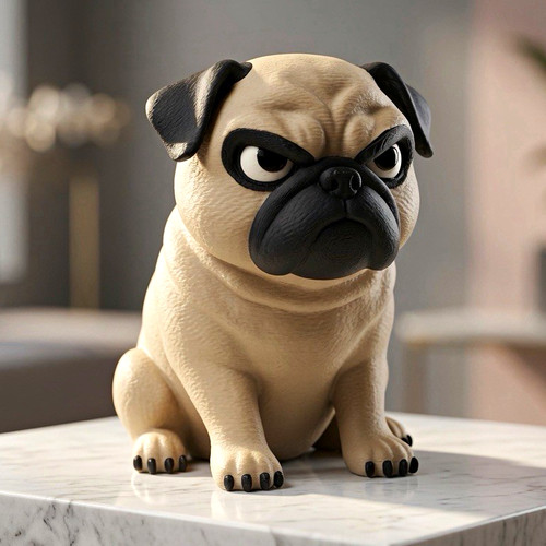 Grumpy mops der mürrische - mops,