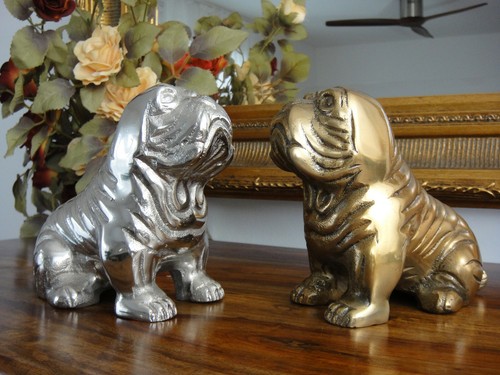 Deko figuren set mops hund - deko, alu