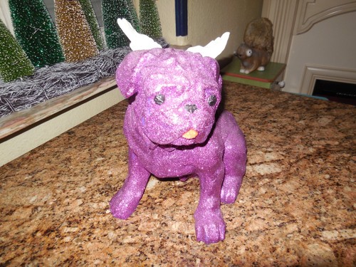 Mops figur lila - figur,,