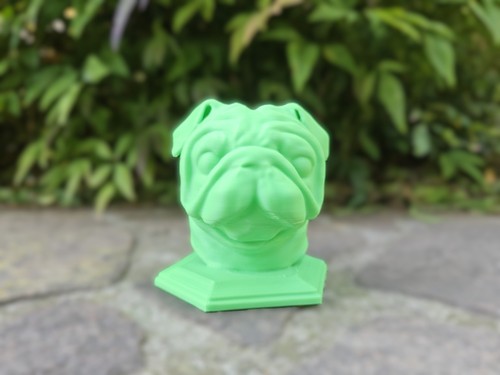 Mops hundekopf skulptur figur - mops,
