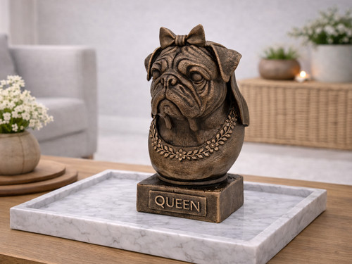 Mops königin büste - königin,