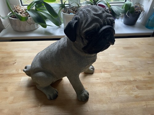 Mops figur lebensgroß - figur, sitzend