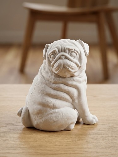 Wunderschöne mops figur deko - mops,
