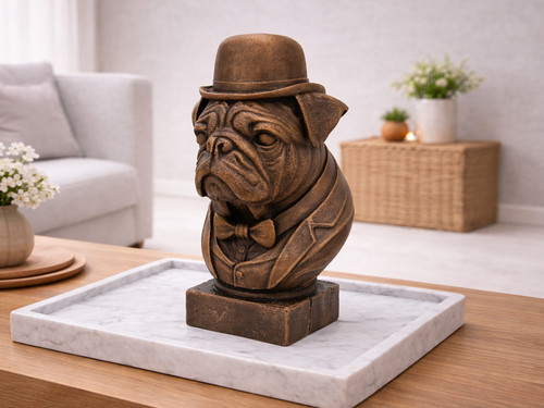 Mops-Gentleman-Büste