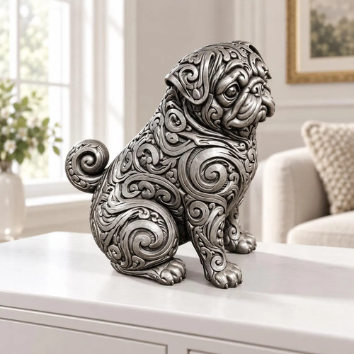 Mops ornament skulptur - mops,