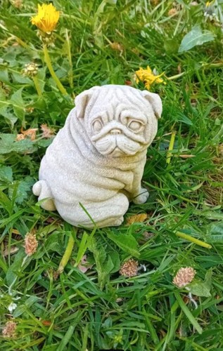 Gartenfigur hund süße mops - süße,