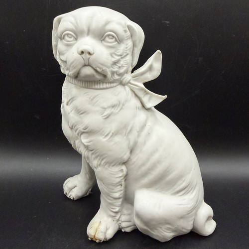 Biskuit porzellan hund figur - biskuit,