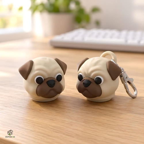 Mops hundekopf klicker figur - figur, &