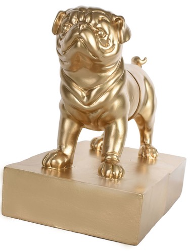 Mops figur gold - mops,