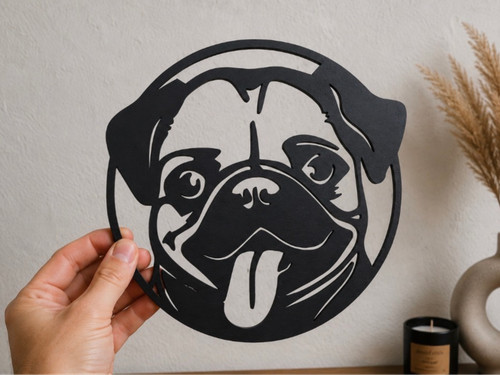 Wandbild mops wanddeko - wandbild,