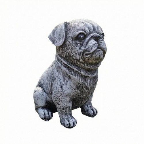 Sitzende mopsfigur detailreich - mopsfigur,