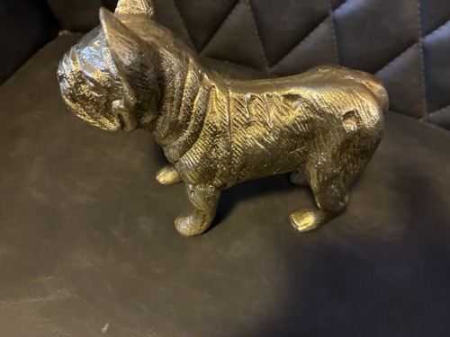 Mops figur hund messingfarben - figur,