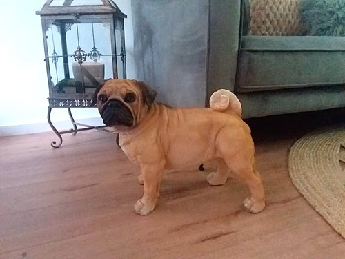 Xxl mops pug figur hund - xxl,