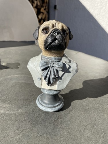 Mops büste figur - mops,